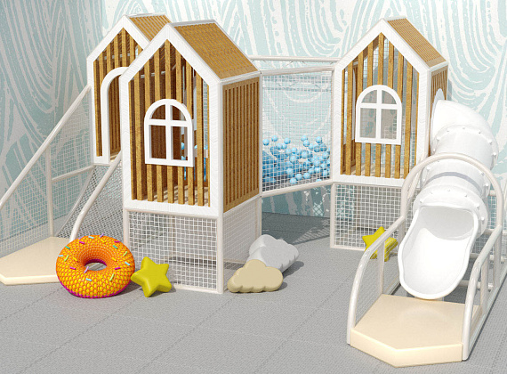 Детский игровой лабиринт Эко-домики