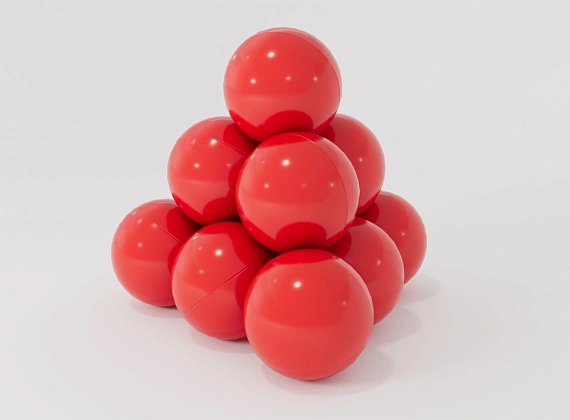 Красные шарики для сухого бассейна