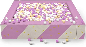 Cухой бассейн квадратный с УФ печатью «Candy Rose»