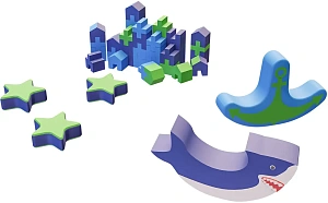 Комплект мягких модулей для детского центра «Аква»