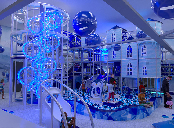 Детский игровой центр с подсветкой 600 м2 "Ледяной замок" Фото 2