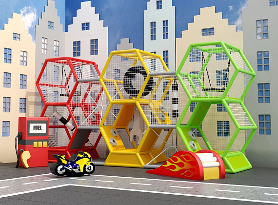 Детский игровой лабиринт Автосервис