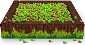 Cухой бассейн квадратный с УФ печатью «Джунгли»