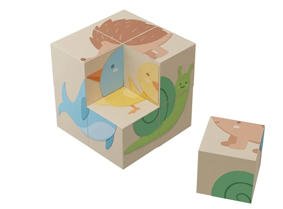 Набор кубиков «Собери рисунок» с аппликацией Фото 1