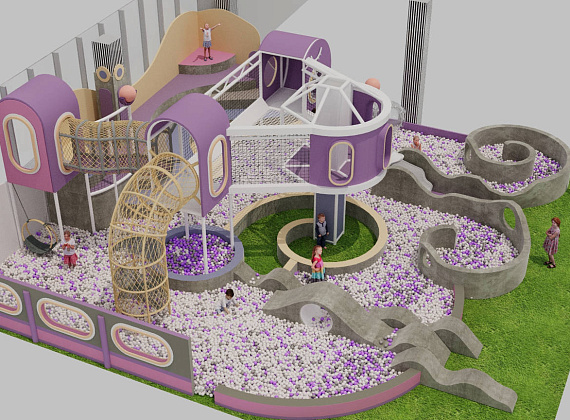 Детская игровая комната «Небо и Пудра» Фото 2