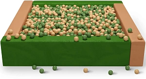 Cухой бассейн квадратный двухцветный «Эко»