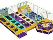 Батутный комплекс 200 м2 «Мегаполис»
