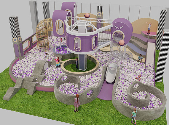 Детская игровая комната «Небо и Пудра»