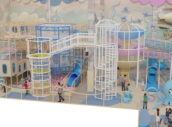 Детский игровой центр 350 м2 "Царство осьминога"