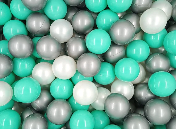 Серебрено-серые шарики для сухого бассейна Фото 2