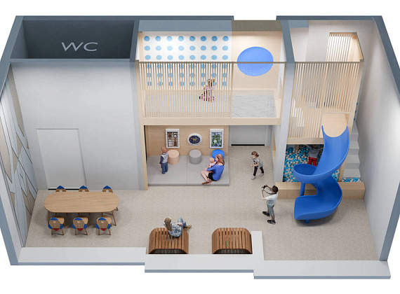 Детский игровой лабиринт для ЖК «Голубая спираль»