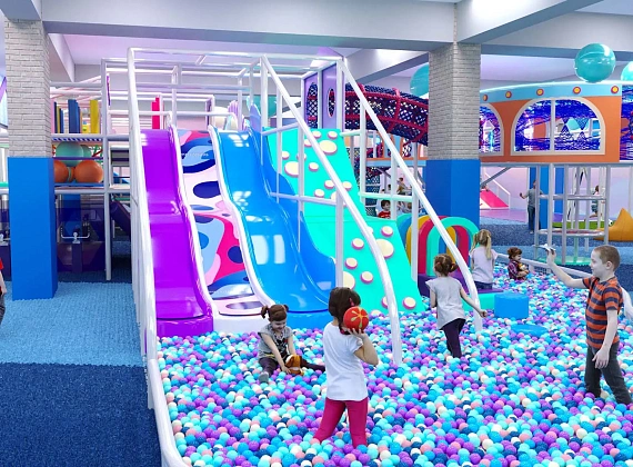 Детская трехскатная горка (Скат) из стеклопластика Н2400