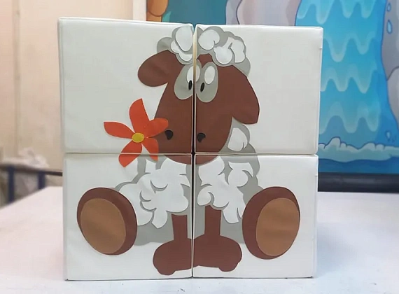 Набор кубиков «Собери рисунок» с аппликацией Фото 14