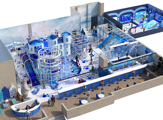 Детский игровой центр с подсветкой 600 м2 "Ледяной замок" Фото 1