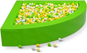 Cухой бассейн угловой «Зеленый»