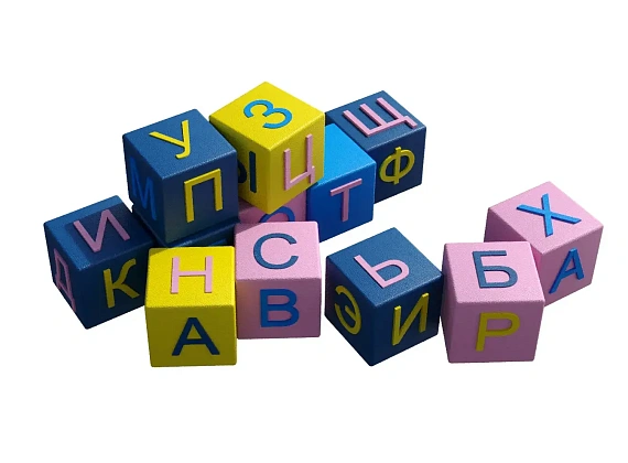 Мягкий набор кубиков «Буквы» с мешком Фото 6