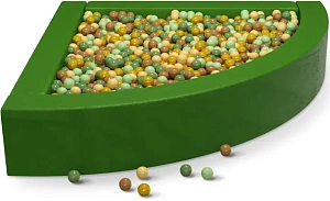 Cухой бассейн угловой «Темно-зеленый»