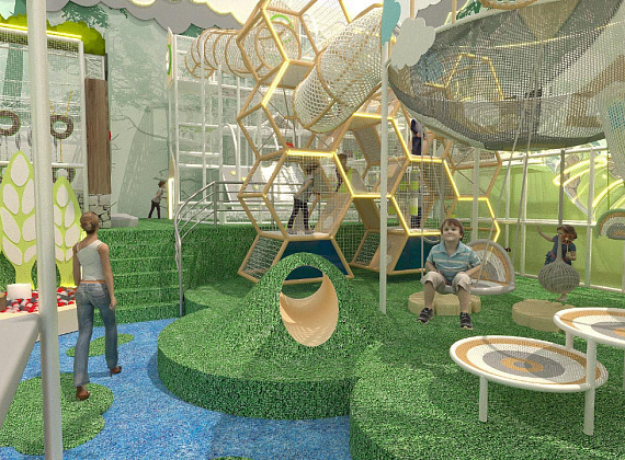 Детский центр в эко-стиле  500 м2 "Лесная деревня" Фото 2