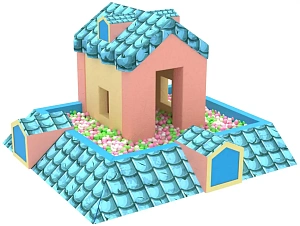 Мягкий игровой домик с сухим бассейном