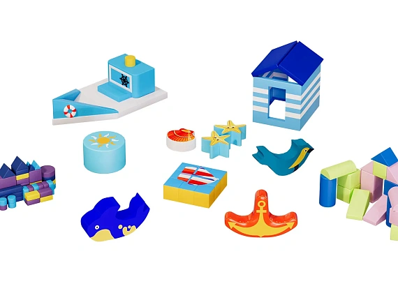 Комплект мягких модулей для детского центра «Порт»