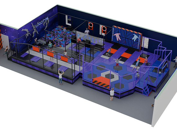 Батутный центр 135 м2 «Индиго»