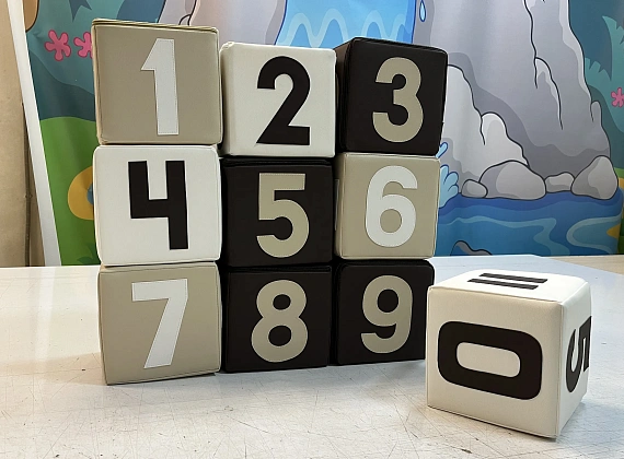 Набор кубиков Цифры, 10 деталей Фото 3