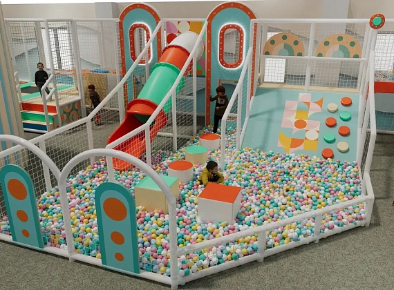 Детская игровая комната «Мята и персик»