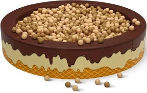 Сухой бассейн круглый с УФ печатью «Торт»