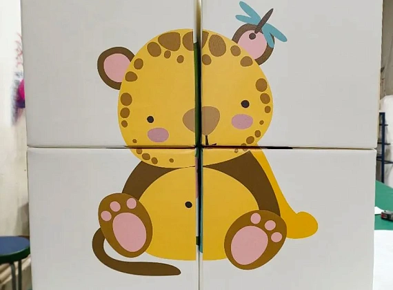 Набор кубиков «Собери рисунок» с аппликацией Фото 13