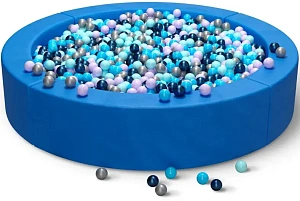 Сухой бассейн круглый с шариками «Голубой»
