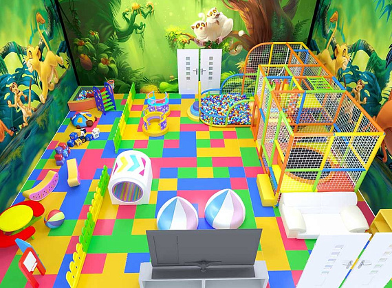 Детская игровая комната Цветные пазлы Фото 5