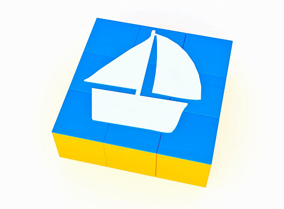 Набор кубиков «НЛО» с аппликацией Фото 1