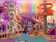 Детский игровой центр с подсветкой 550 м2 "Модерн" - стильный проект с подсветкой