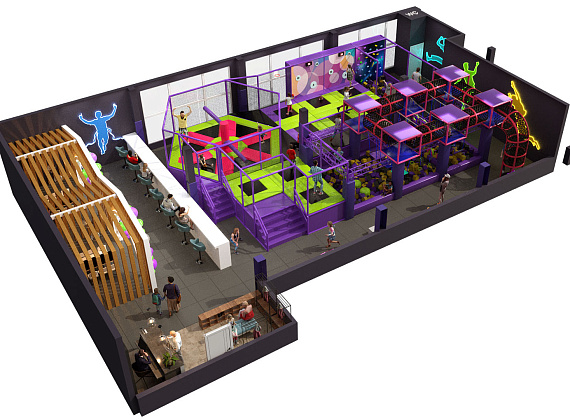 Батутный центр 180 м2 «Актив»