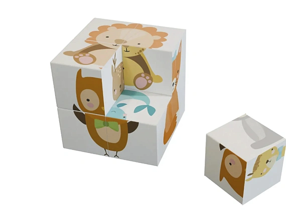 Набор кубиков «Собери рисунок» с аппликацией