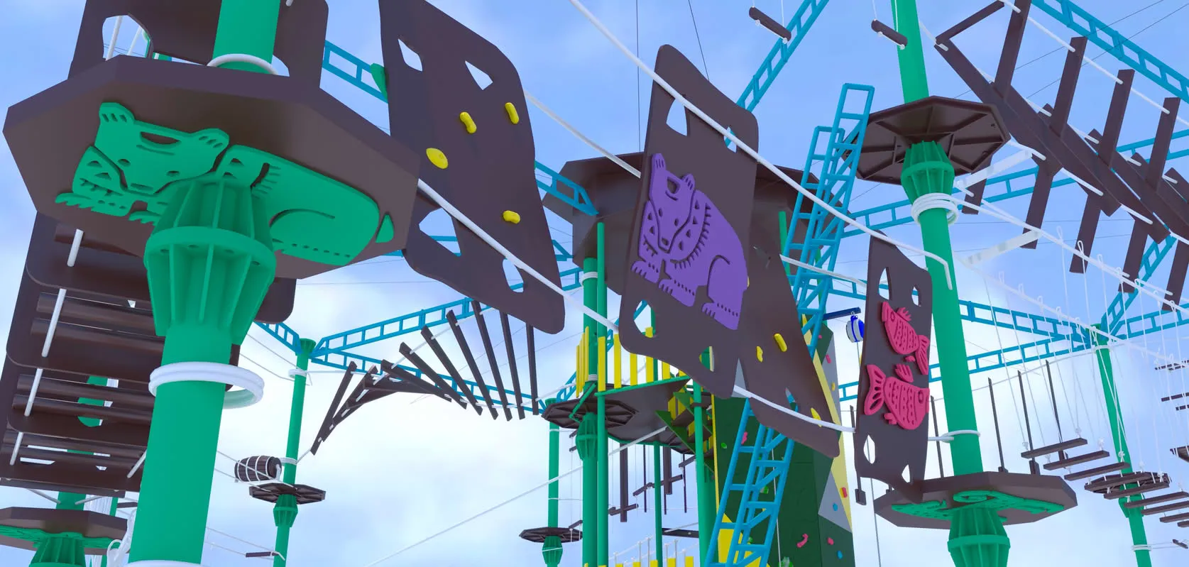 [3] В Пермском зоопарке открылся верёвочный парк от «Авира»