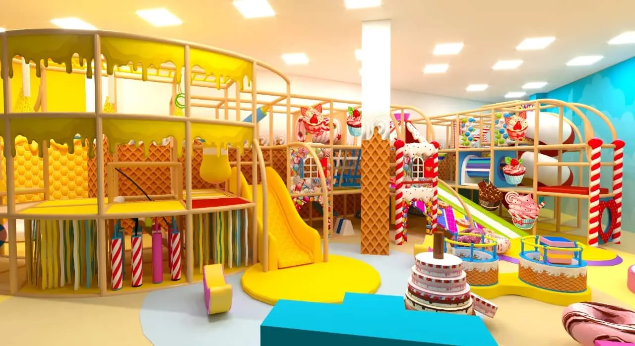 3Д проект детской игровой комнаты в Азербайджане.