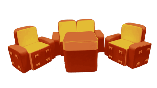 Комплект мягконабивной мебели «Бантик»